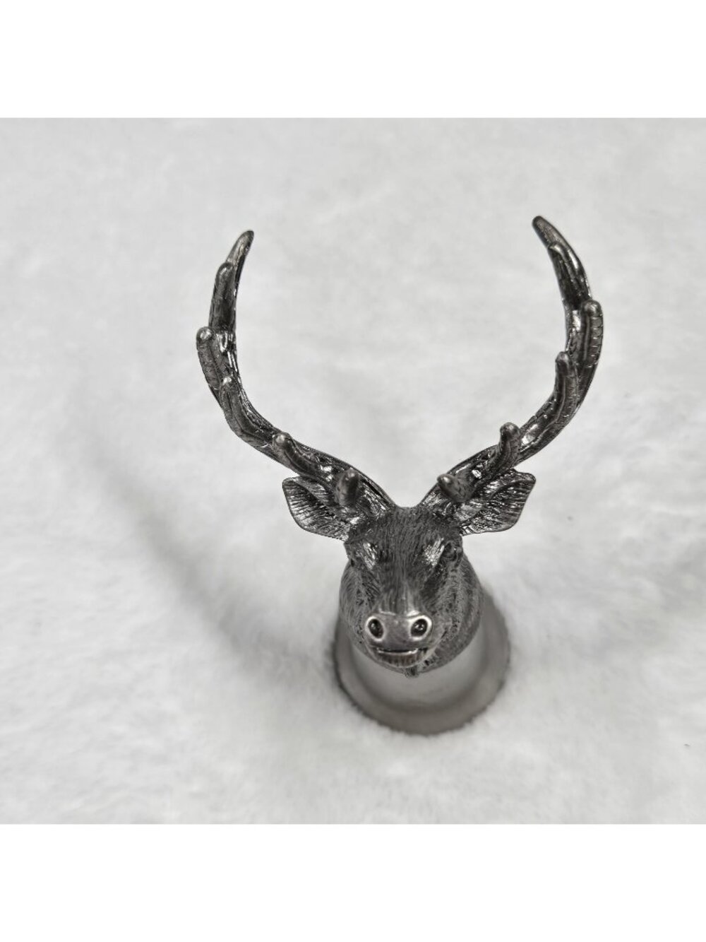 VINTAGE PEWTER JAGERMEISTER SHOT GLASS DEER STAH HEAD DESIGN